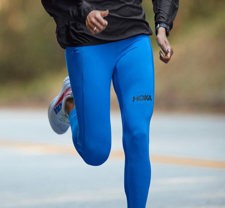 Hoka One One Pantolon Kadın Mavi - Performance Crop Tight - WA1572469